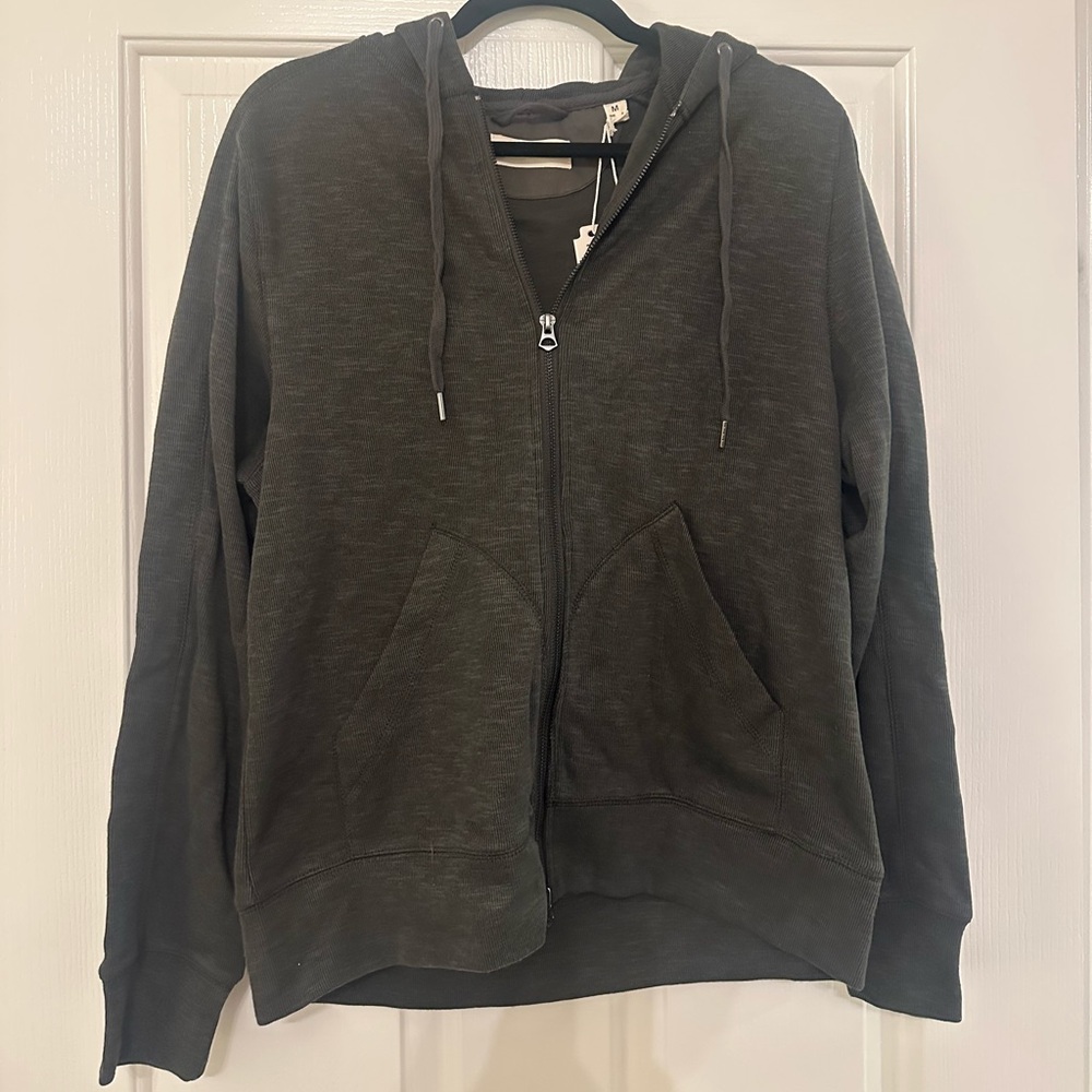 Men's Charcoal Zip-Up Hoodie Sweater